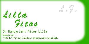 lilla fitos business card